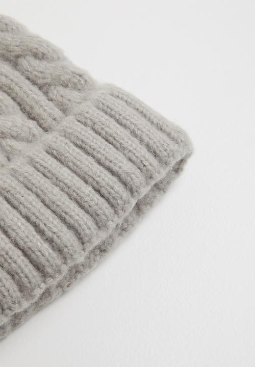 Superbalist - Cable knit beanie - light grey