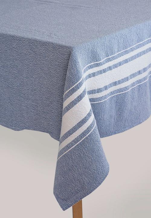 Contemporary table cloth - indigo