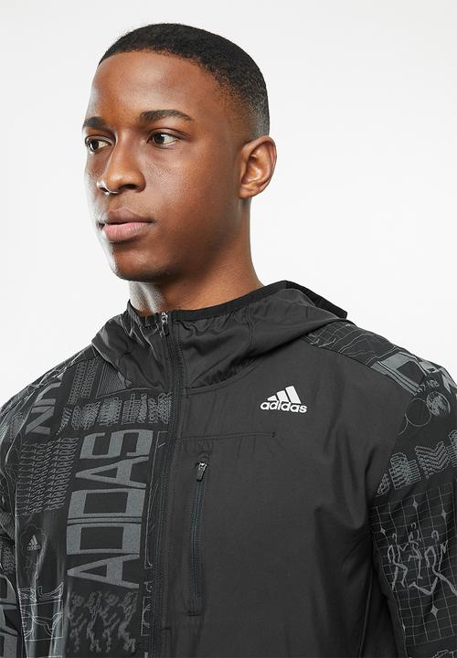 adidas Performance - Own the run jacket - black & reflective silver
