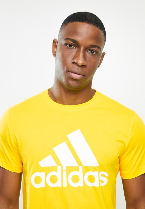 adidas Performance - Bl sj T-shirt - yellow & white