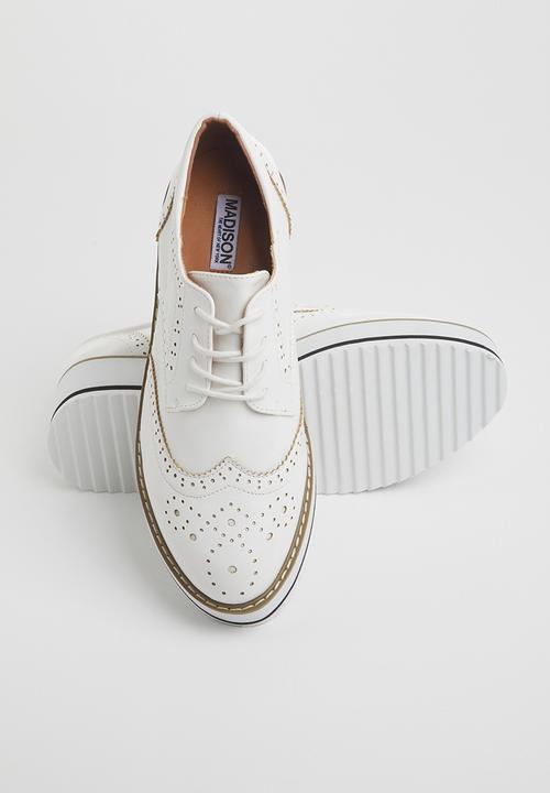 Madison® - Faith flatform brogue - white