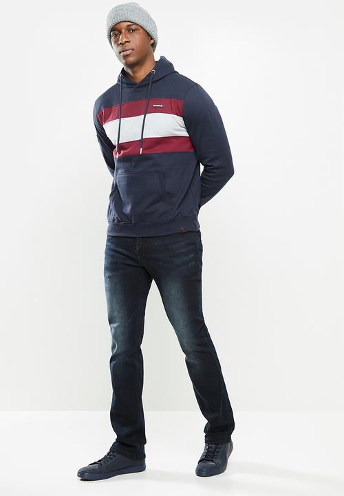 SOVIET - Noble pull over hooded sweat top - navy
