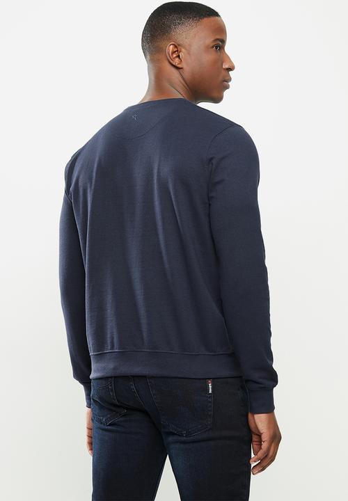 SOVIET - Carlos crew neck sweat top - navy