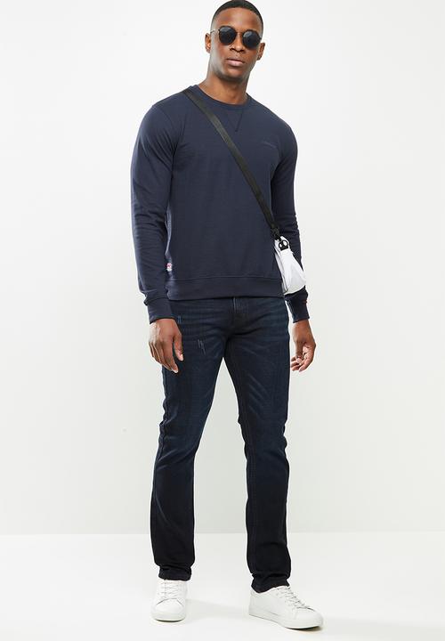 SOVIET - Carlos crew neck sweat top - navy