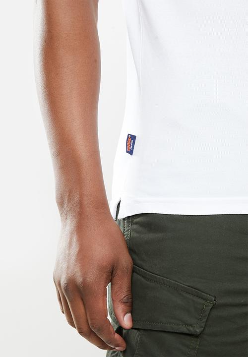 Superdry. - Classic micro lite tipped short sleeve polo - white 