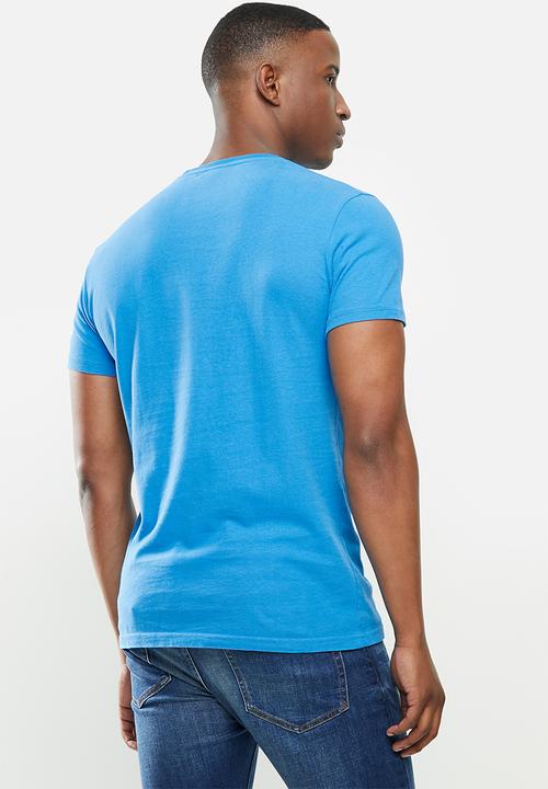 Superdry. - Vl outline pop tee - blue 