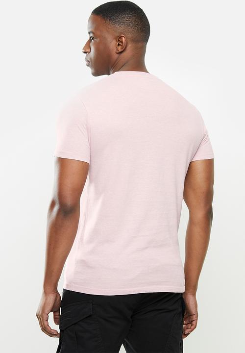 Superdry. - Ol vintage embroidery crew tee - pink 