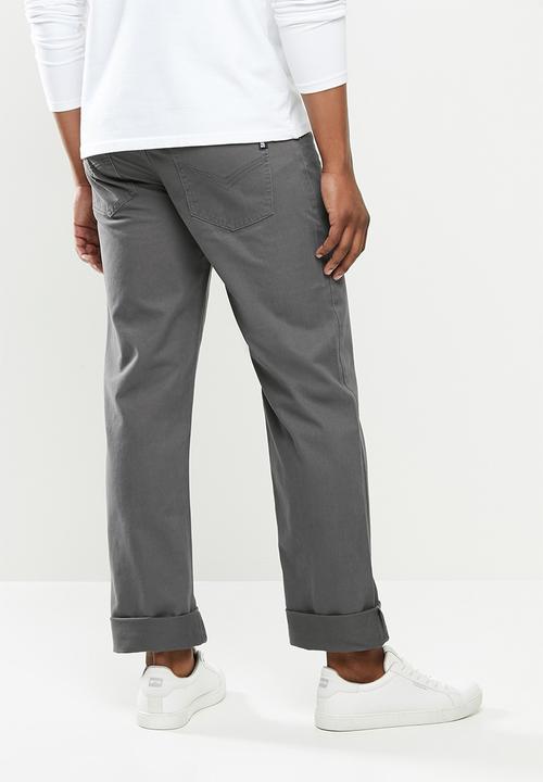 SOVIET - Voyger 5 pocket chino - charcoal