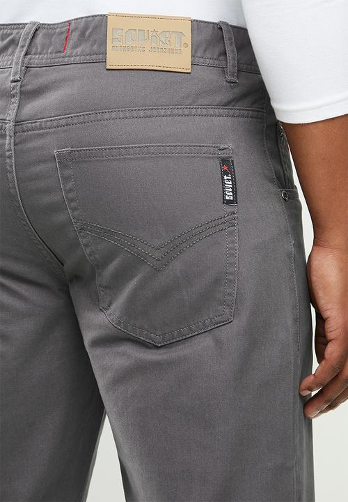 SOVIET - Voyger 5 pocket chino - charcoal
