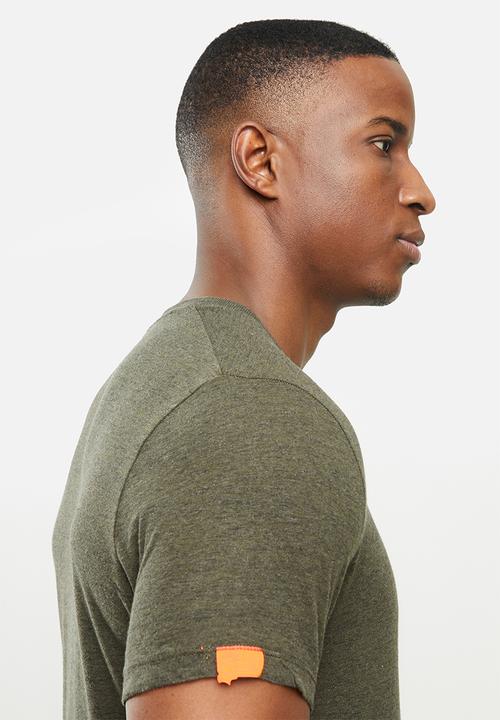 Superdry. - Ol vintage embroidery crew tee - green 