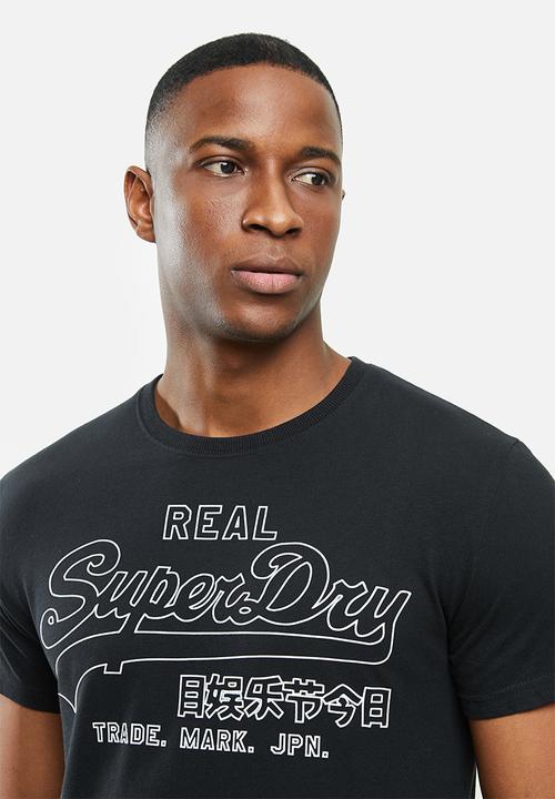 Superdry. - Vl outline pop tee - black