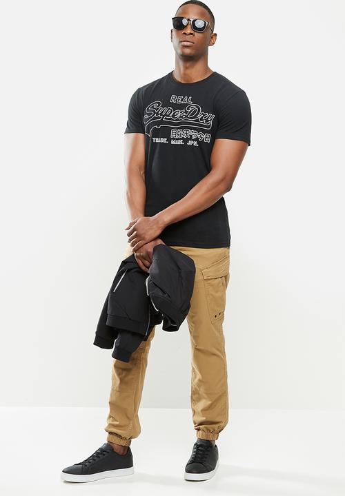 Superdry. - Vl outline pop tee - black