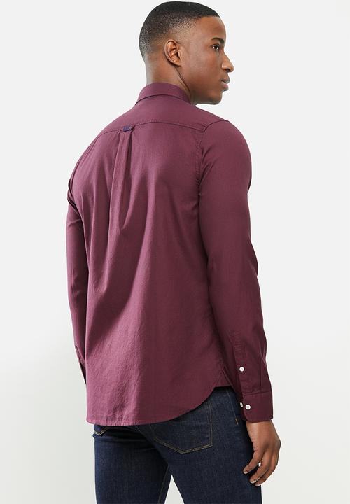 Superdry. - Classic university oxford - burgundy 