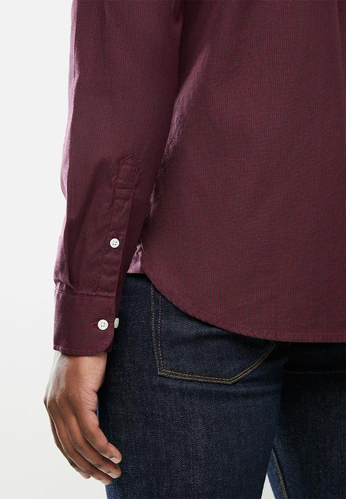 Superdry. - Classic university oxford - burgundy 