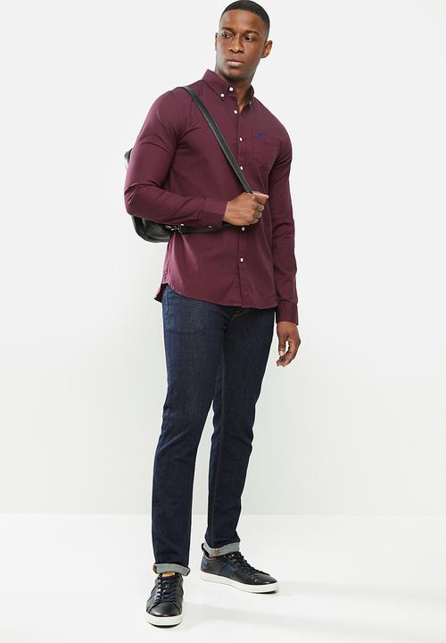 Superdry. - Classic university oxford - burgundy 
