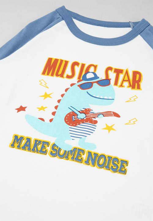 Pop Candy - Boys music tee - white/blue