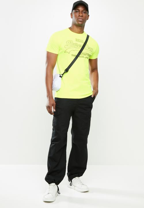 Superdry. - Vl outline pop tee - neon yellow