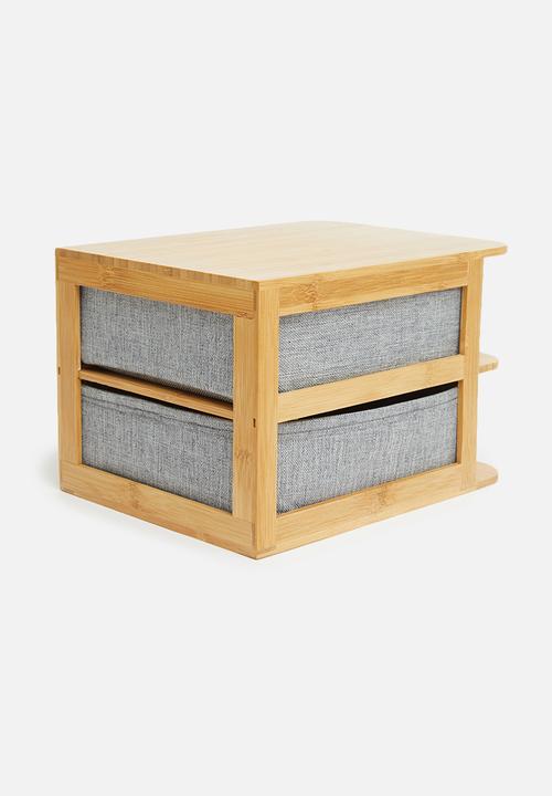 Sixth Floor - Bamboo drawer organiser - grey