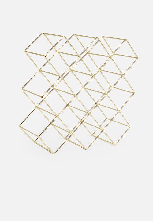 Excellent Houseware - Geo wine holder - gold