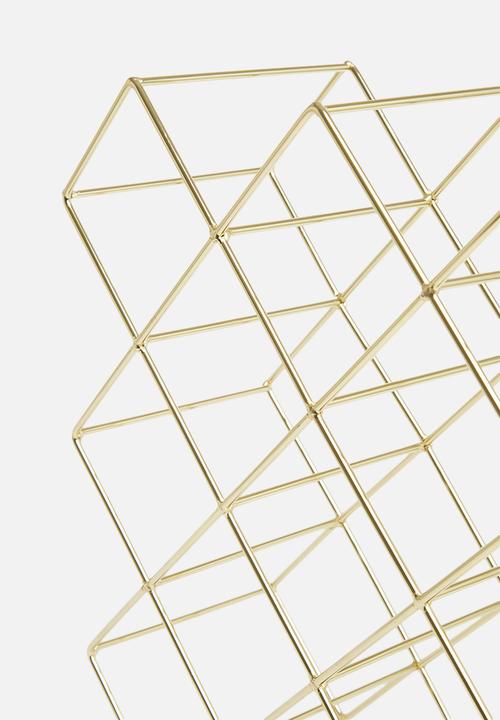 Excellent Houseware - Geo wine holder - gold