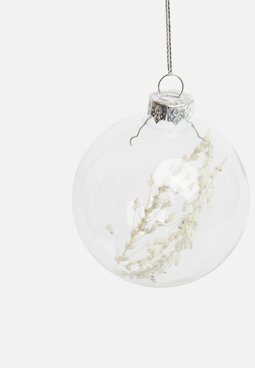 H&S - Natura Christmas ball set of 4 - clear