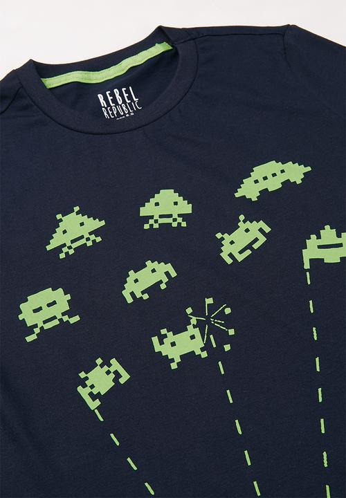 Rebel Republic - Styled boys short sleeve tee - navy