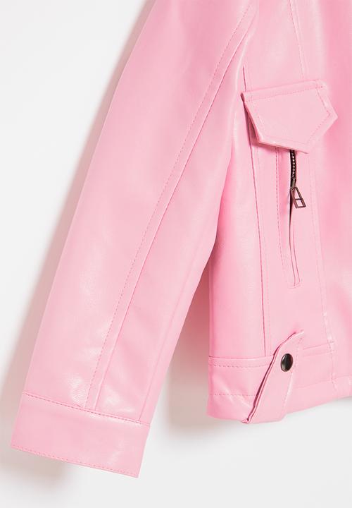 Rebel Republic - Girls biker jacket - pink