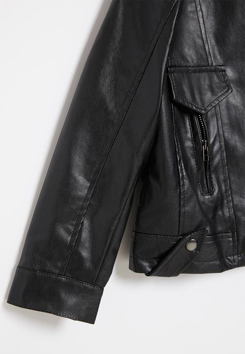 Rebel Republic - Girls biker jacket - black