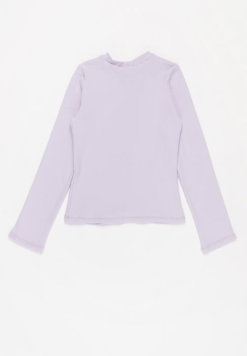Superbalist - Girls 2 pack lycra rib tops - light blue & lilac