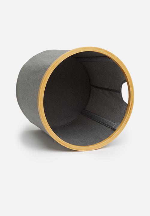 Sixth Floor - Bamboo laundry basket round - grey