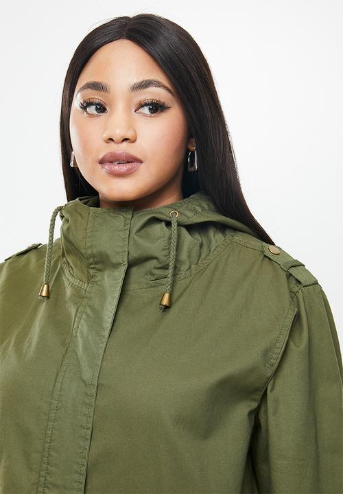 Brave Soul - Plus meredith parka - olive