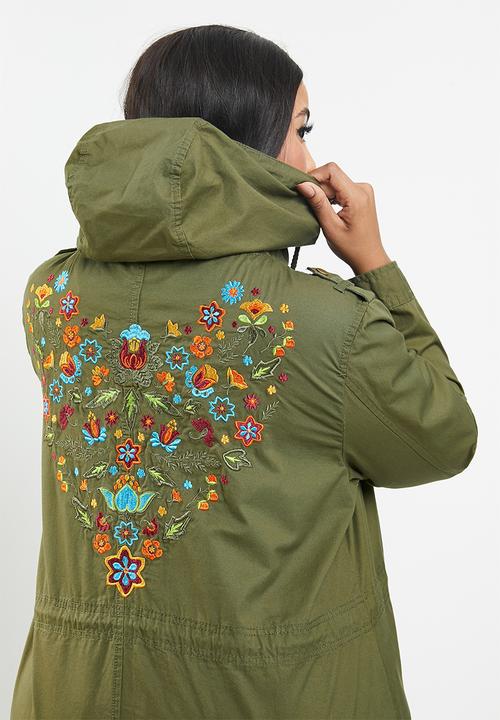 Brave Soul - Plus meredith parka - olive