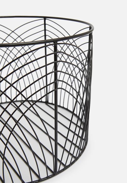 Sixth Floor - Rae wire basket - black
