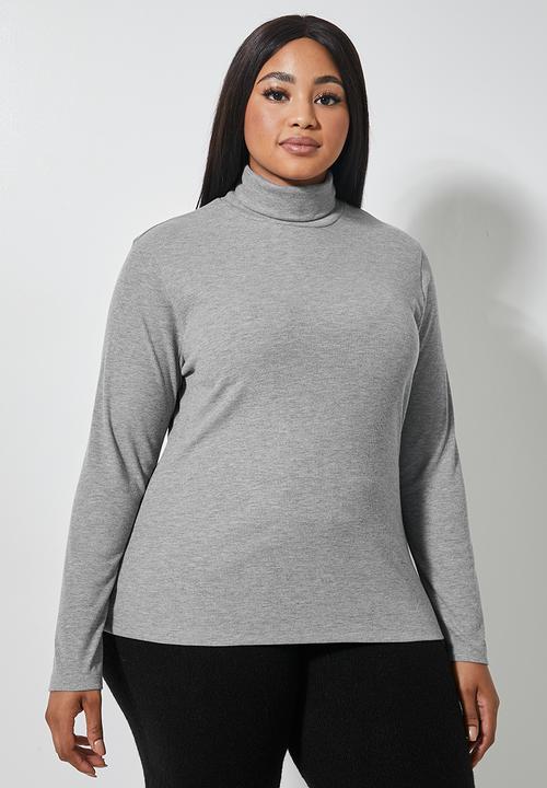 Superbalist - Single rib poloneck - grey 