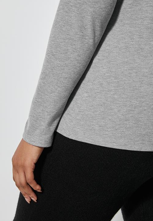 Superbalist - Single rib poloneck - grey 