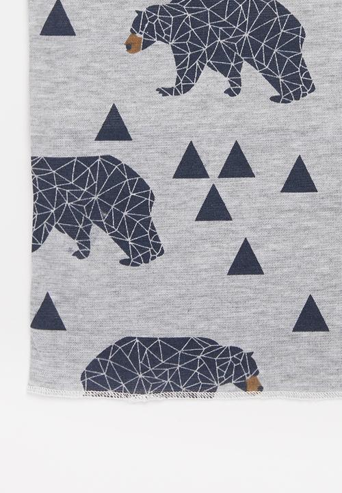 Pop Candy - Boys faux fur polar bear beanie & snood set - grey
