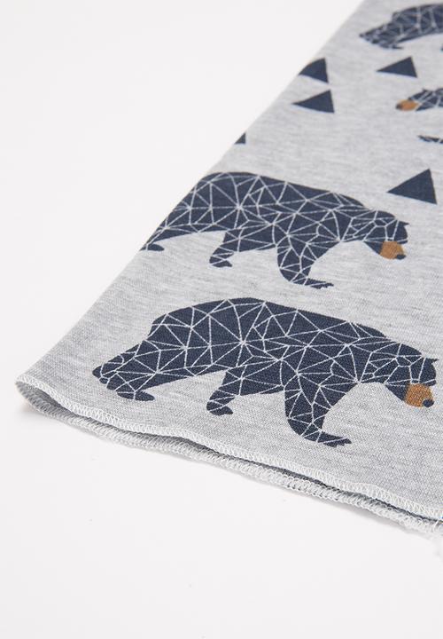 Pop Candy - Boys faux fur polar bear beanie & snood set - grey