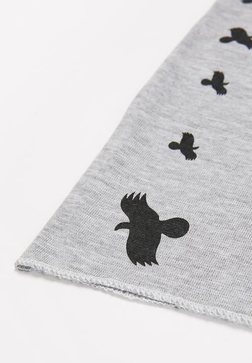 Pop Candy - Boys faux fur eagle beanie & snood set - grey