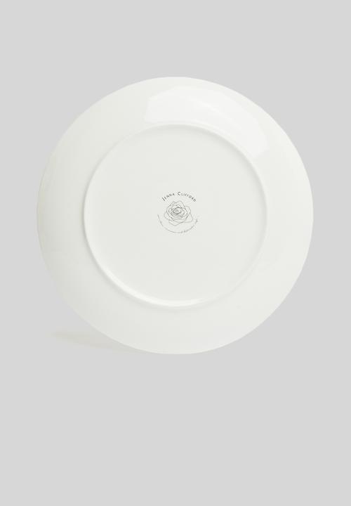 Jenna Clifford - Embossed lines dinner set 16 piece - cream