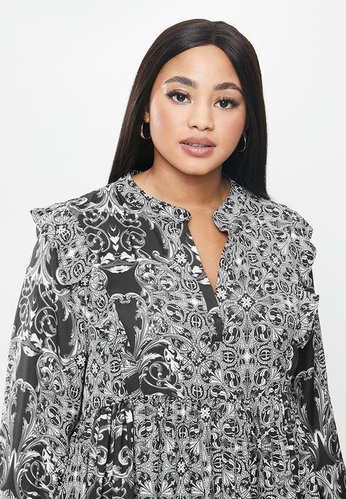 AMANDA LAIRD CHERRY - Plus nsezi dress - black & white 