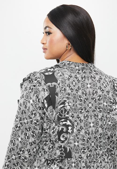 AMANDA LAIRD CHERRY - Plus nsezi dress - black & white 