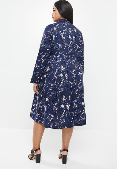 AMANDA LAIRD CHERRY - Plus mooi dress - navy
