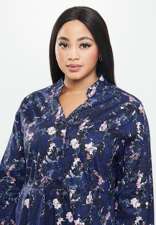 AMANDA LAIRD CHERRY - Plus mooi dress - navy