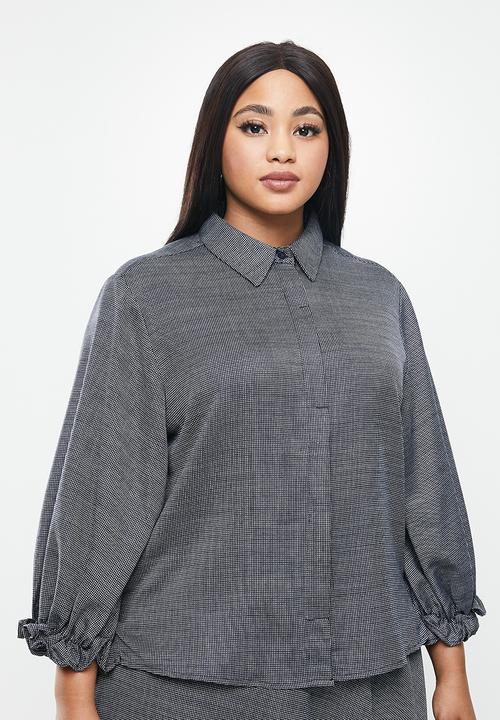 AMANDA LAIRD CHERRY - Plus hantams shirt - navy 