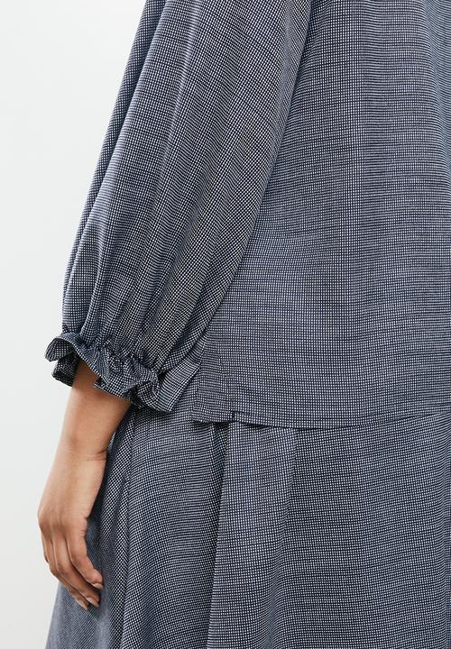 AMANDA LAIRD CHERRY - Plus hantams shirt - navy 