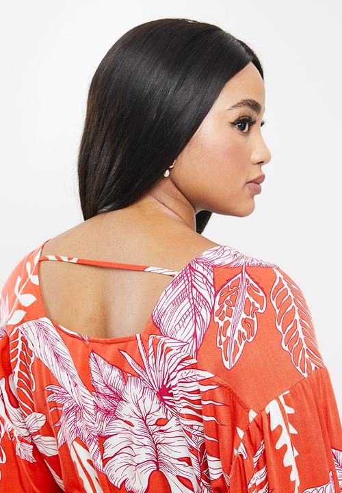AMANDA LAIRD CHERRY - Plus sand dress - red & white 
