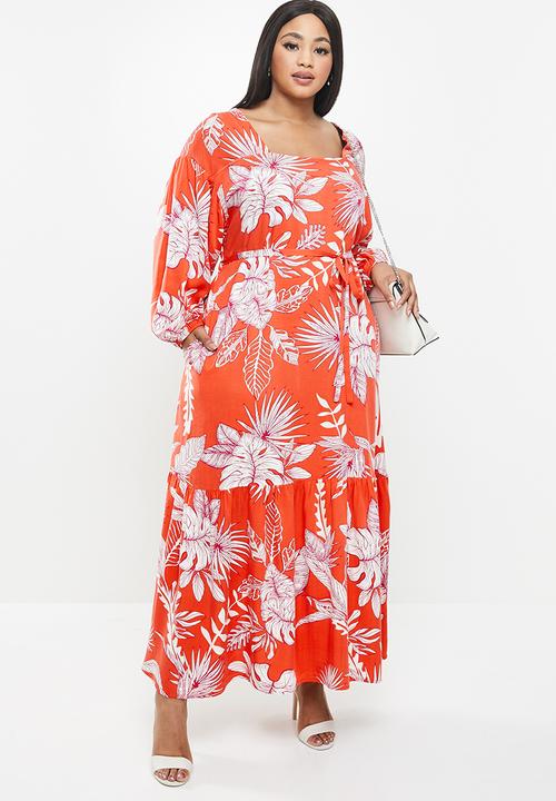 AMANDA LAIRD CHERRY - Plus sand dress - red & white 
