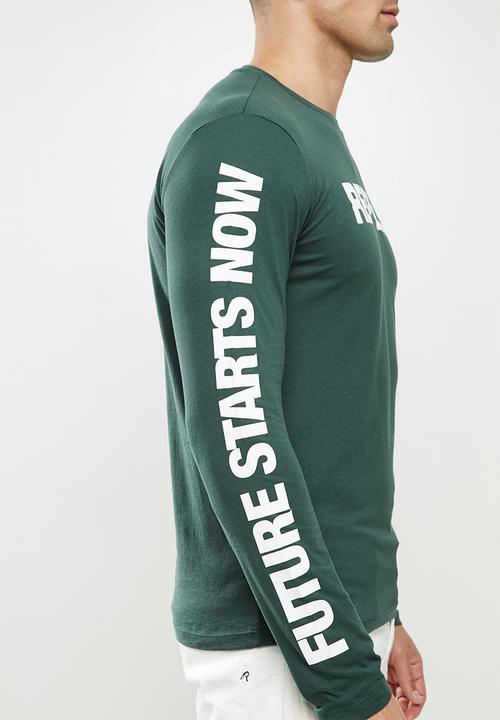 Replay - Replay long sleeve printed tee - green
