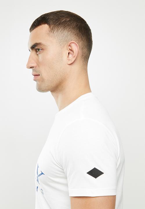 Replay - Replay organic cotton bold print logo tee - white