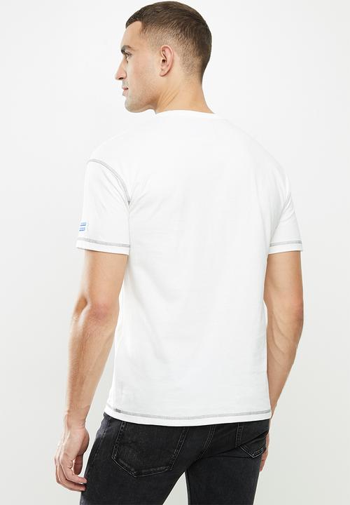 Replay - Replay raised print logo tee - white